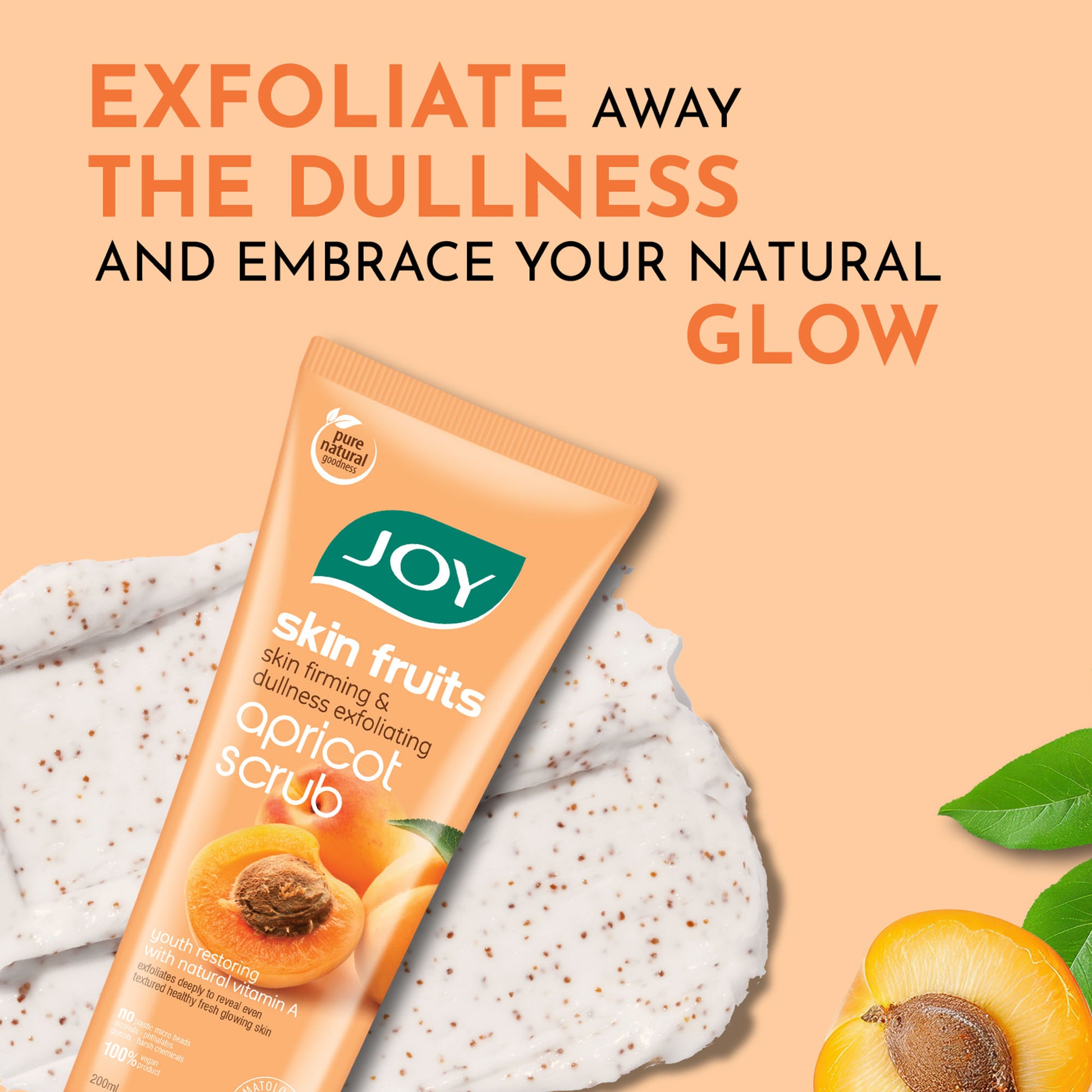 Joy Apricot & Walnut Face & Body Scrub For Blackheads & Tan Removal