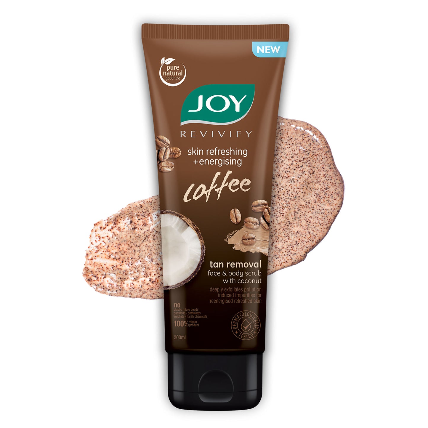 Joy Anti Pollution Exfoliating Coffee Face & Body Scrub For Men & Women
