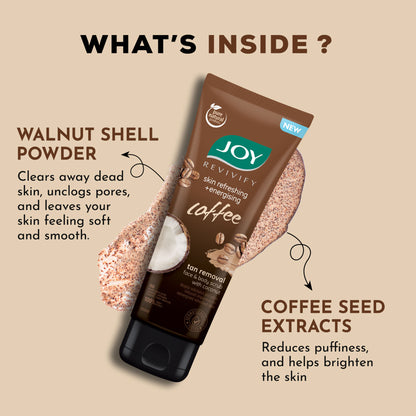 Joy Anti Pollution Exfoliating Coffee Face & Body Scrub For Men & Women
