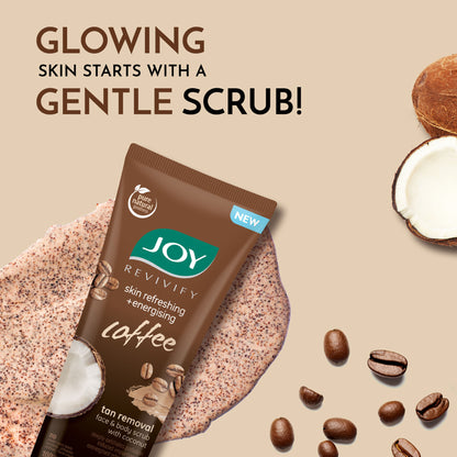 Joy Anti Pollution Exfoliating Coffee Face & Body Scrub For Men & Women