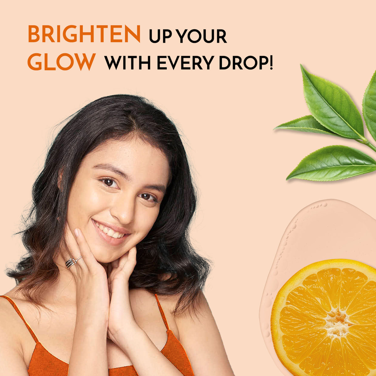 Joy Skin Brightening Vitamin C Face Serum bottle with dropper, promoting glowing skin and reducing signs of aging.