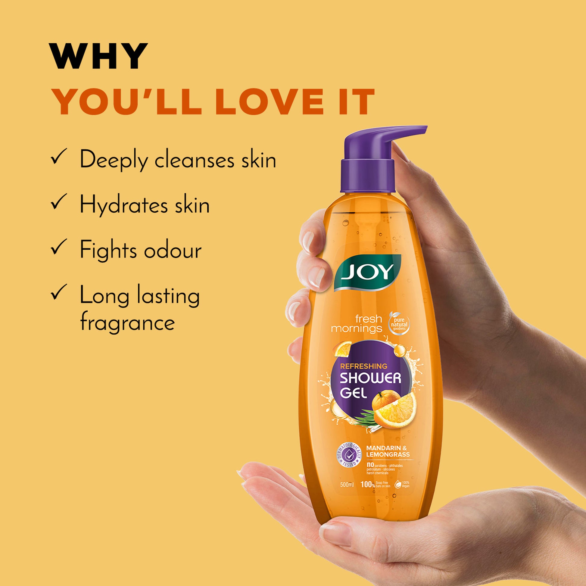 Joy Fresh Morning Refreshing Shower Gel Mandarin & Lemongrass