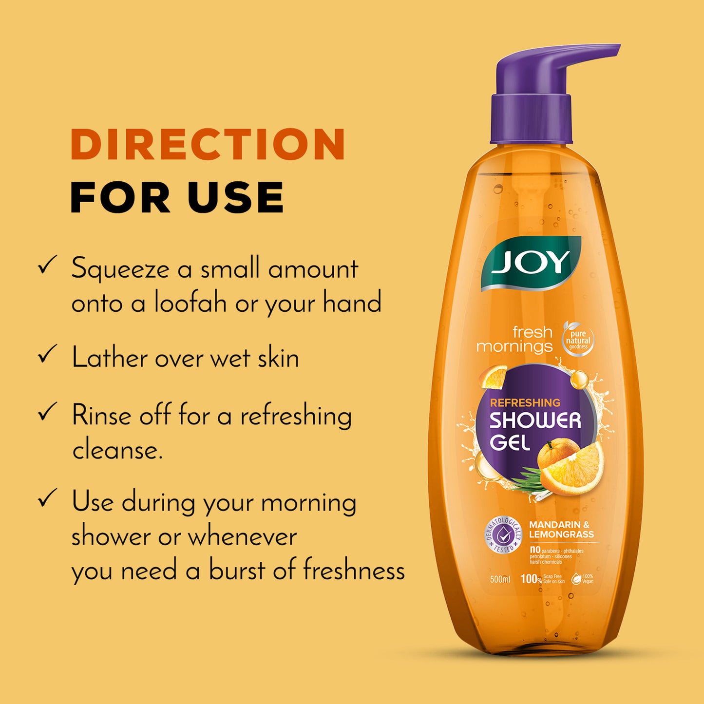 Joy Fresh Morning Refreshing Shower Gel Mandarin & Lemongrass