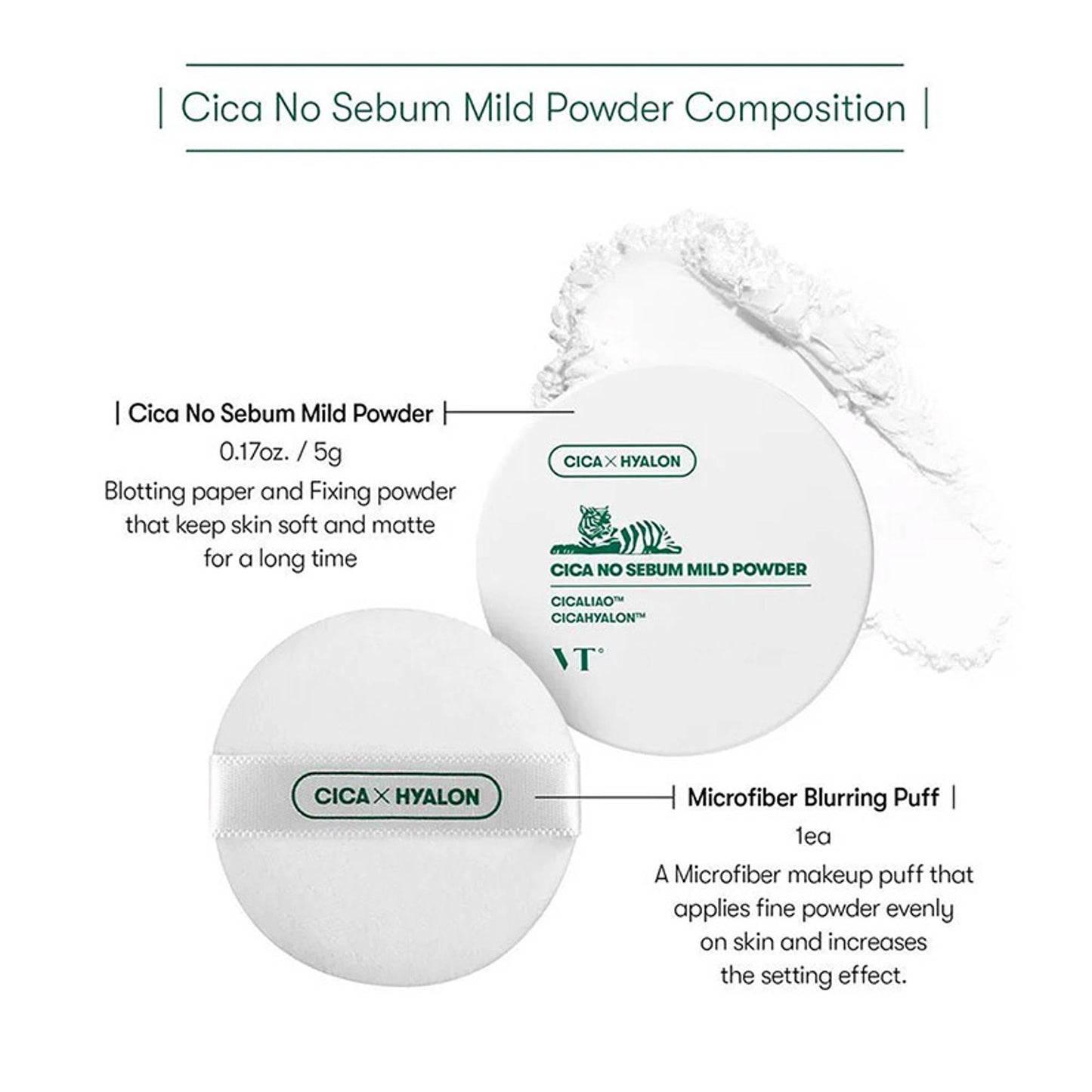 VT Cosmetics Cica No-Sebum Mild Powder