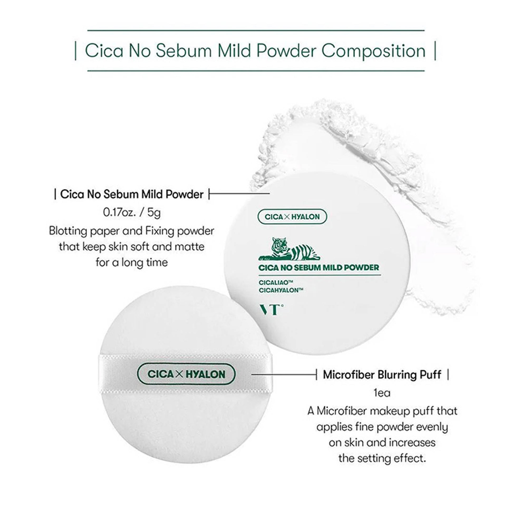 VT Cosmetics Cica No-Sebum Mild Powder
