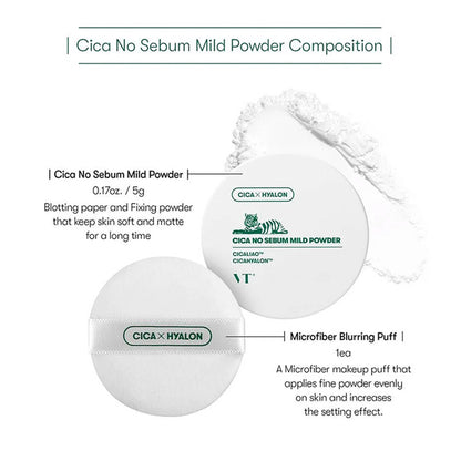 VT Cosmetics Cica No-Sebum Mild Powder