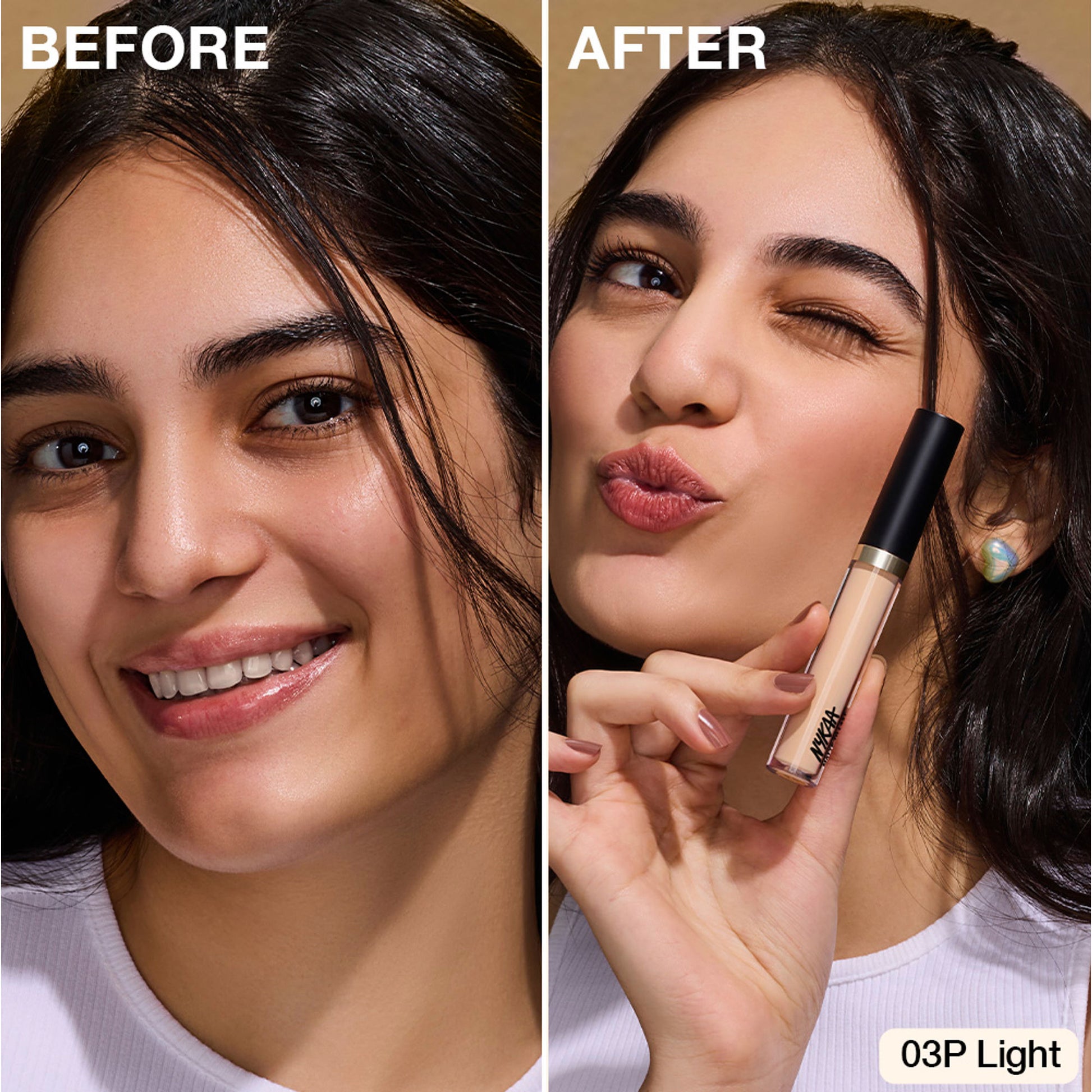 Nykaa Matte To Last Full Coverage Liquid Concealer - 03P Light