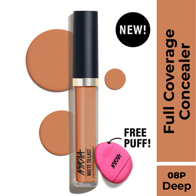 Nykaa Matte To Last Full Coverage Liquid Concealer - 08P Deep