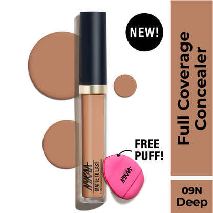 Nykaa Matte To Last Full Coverage Liquid Concealer - 09N Deep