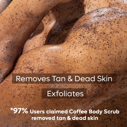 MCaffeine Exfoliating Coffee Body Scrub For Tan Removal & Soft-Smooth Skin - 100% Natural & Vegan