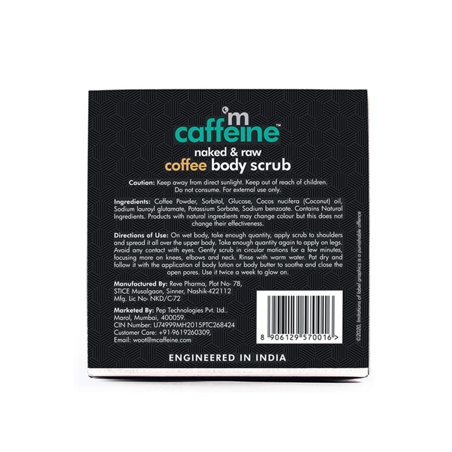 MCaffeine Exfoliating Coffee Body Scrub For Tan Removal Normal To Oily Skin