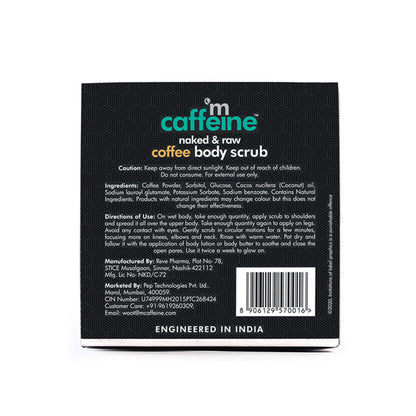 MCaffeine Exfoliating Coffee Body Scrub For Tan Removal Normal To Oily Skin