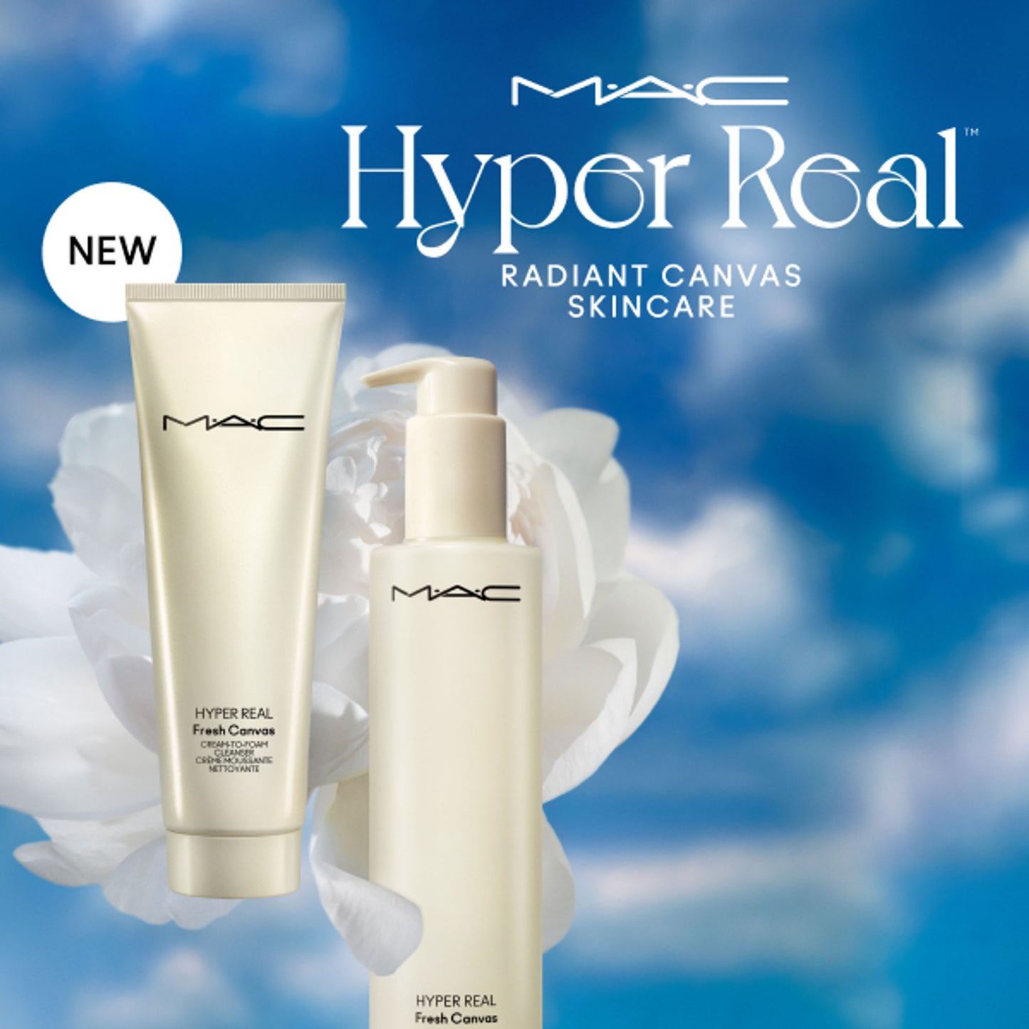 M.A.C Hyper Real Fresh Canvas Cream-To-Foam Cleanser With Cationic Hyaluronic Acid & Glycerin