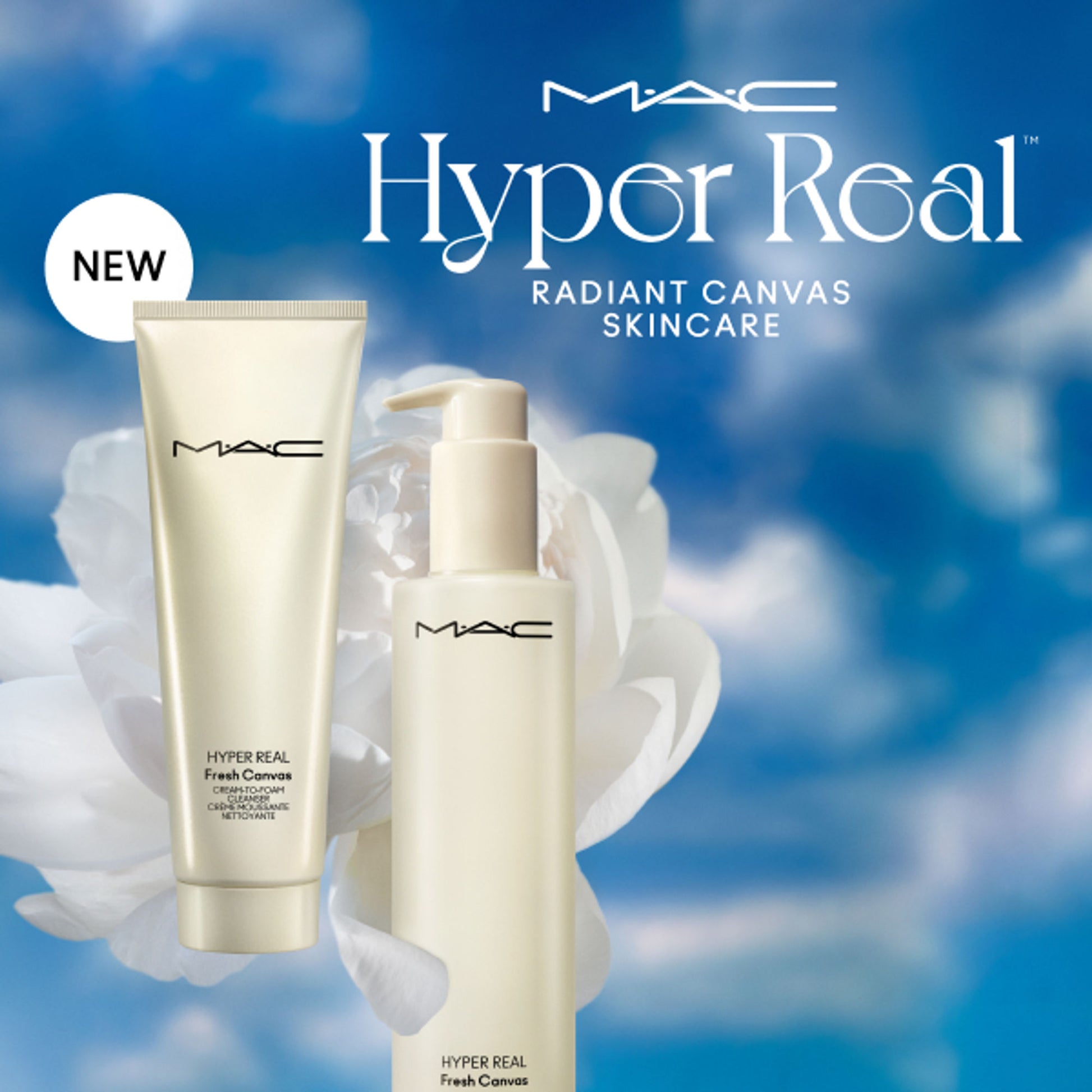M.A.C Hyper Real Fresh Canvas Cream-To-Foam Cleanser With Cationic Hyaluronic Acid & Glycerin