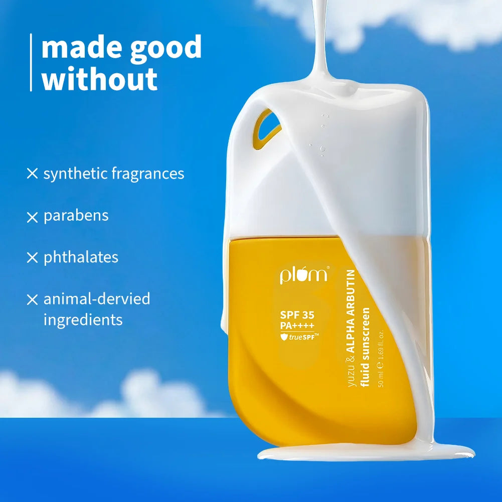Plum Goodness Yuzu & Alpha Arbutin Weightless Fluid Sunscreen 35 PA++++