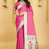 Dhiyona GR Women's Mastani 2 Rani Pink Zari Paithani Silk Saree