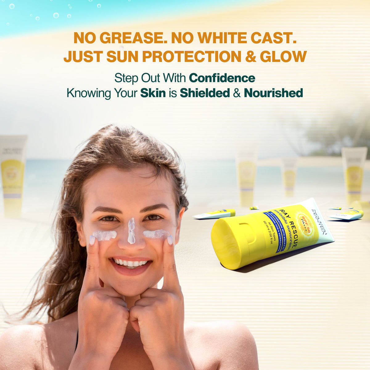 Nourish Mantra Ray Rescue Invisible Sunscreen with SPF 50 & Aquaxyl for UV Protection