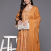Dhiyona VA Women's Bandhani Printed Empire Gotta Patti Kurta with Trousers & Dupatta