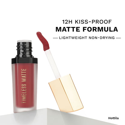 PAC Timeless Matte Mini - 12H Longlasting, Ultra Pigmented One Swipe Payoff, Smudgeproof - Hottila
