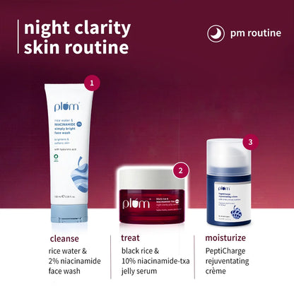 Plum Goodness Black Rice & 10% Niacinamide-TXA Night Clarity Jelly Serum