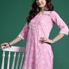 Dhiyona IE Women Floral Printed Regular Pure Cotton Kurta with Trousers