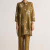 Women's Martini Olive Cotton Linen Co-ord Set