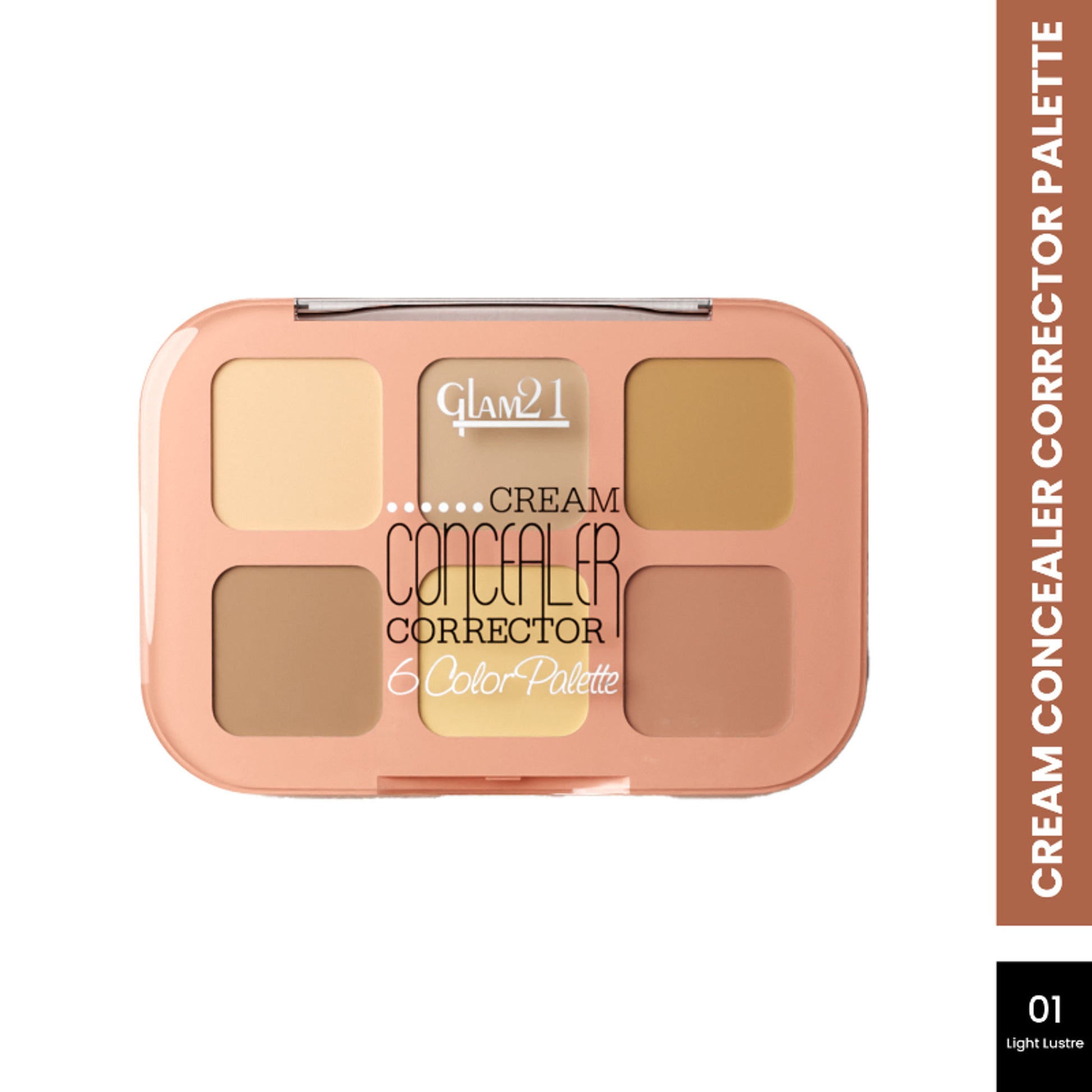 GLAM21 6 Shades Coverage Concealer Palette - Light Lustre - 01