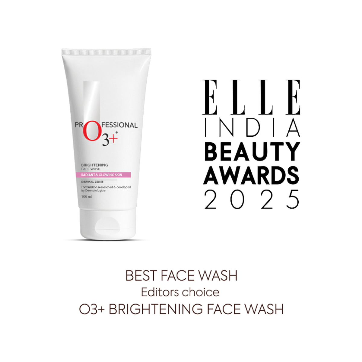 O3+ Brightening Face Wash with Cucumber & Aloe Vera Extract, All Skin Types