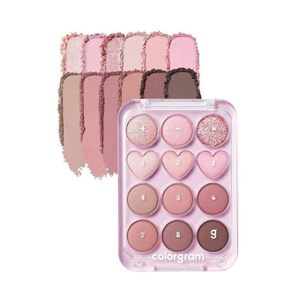 COLORGRAM Pin Point Eyeshadow Palette - 02 Pink N Mauve