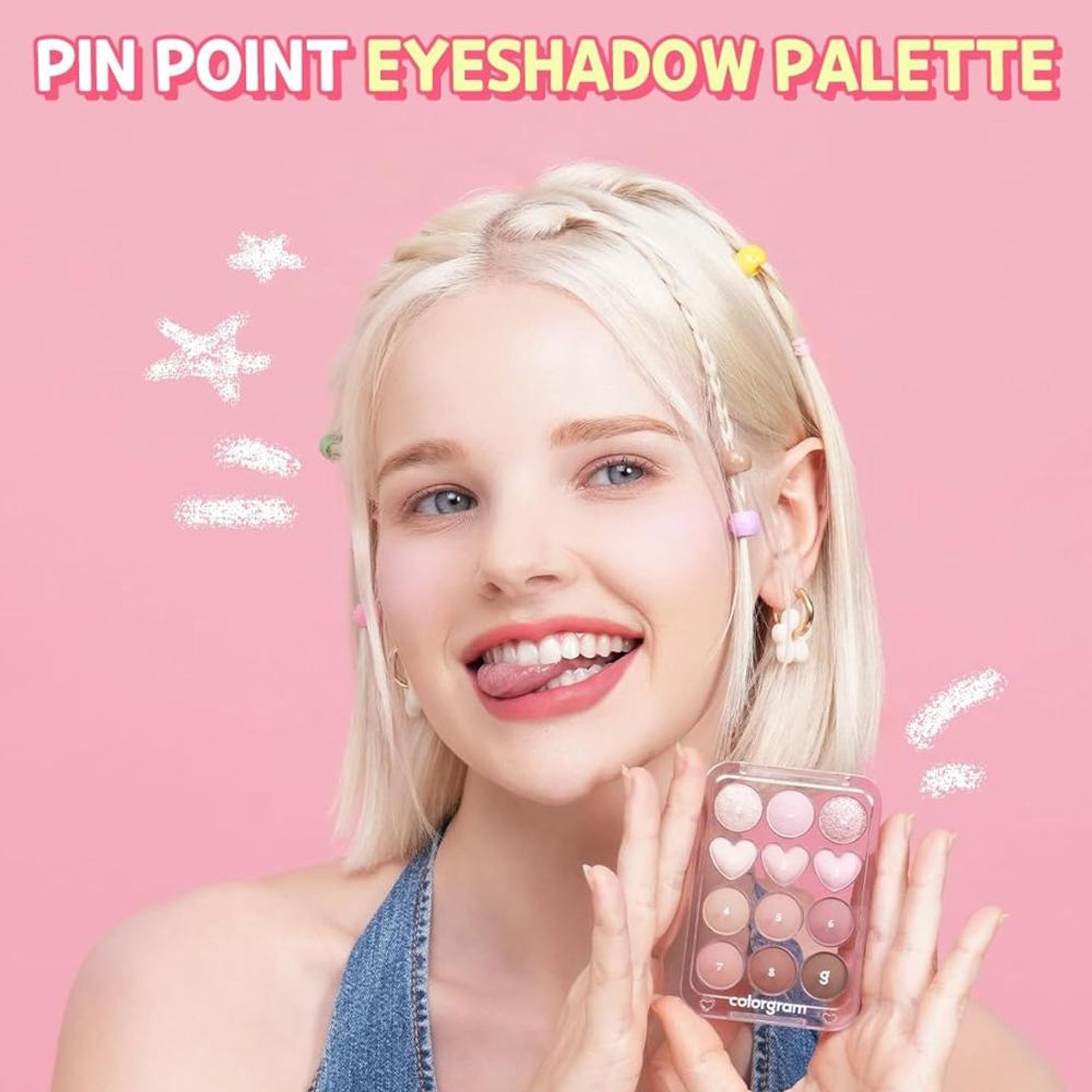 COLORGRAM Pin Point Eyeshadow Palette - 02 Pink N Mauve