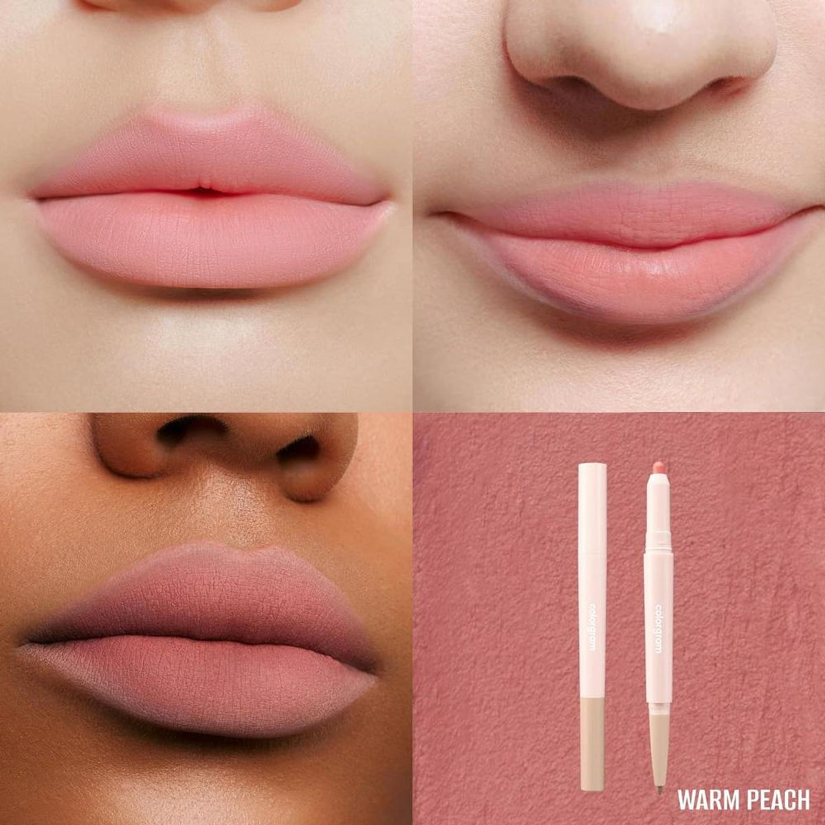 COLORGRAM All In One Over-Lip Maker in Warm Peach, a versatile lip product with a smooth, natural finish.