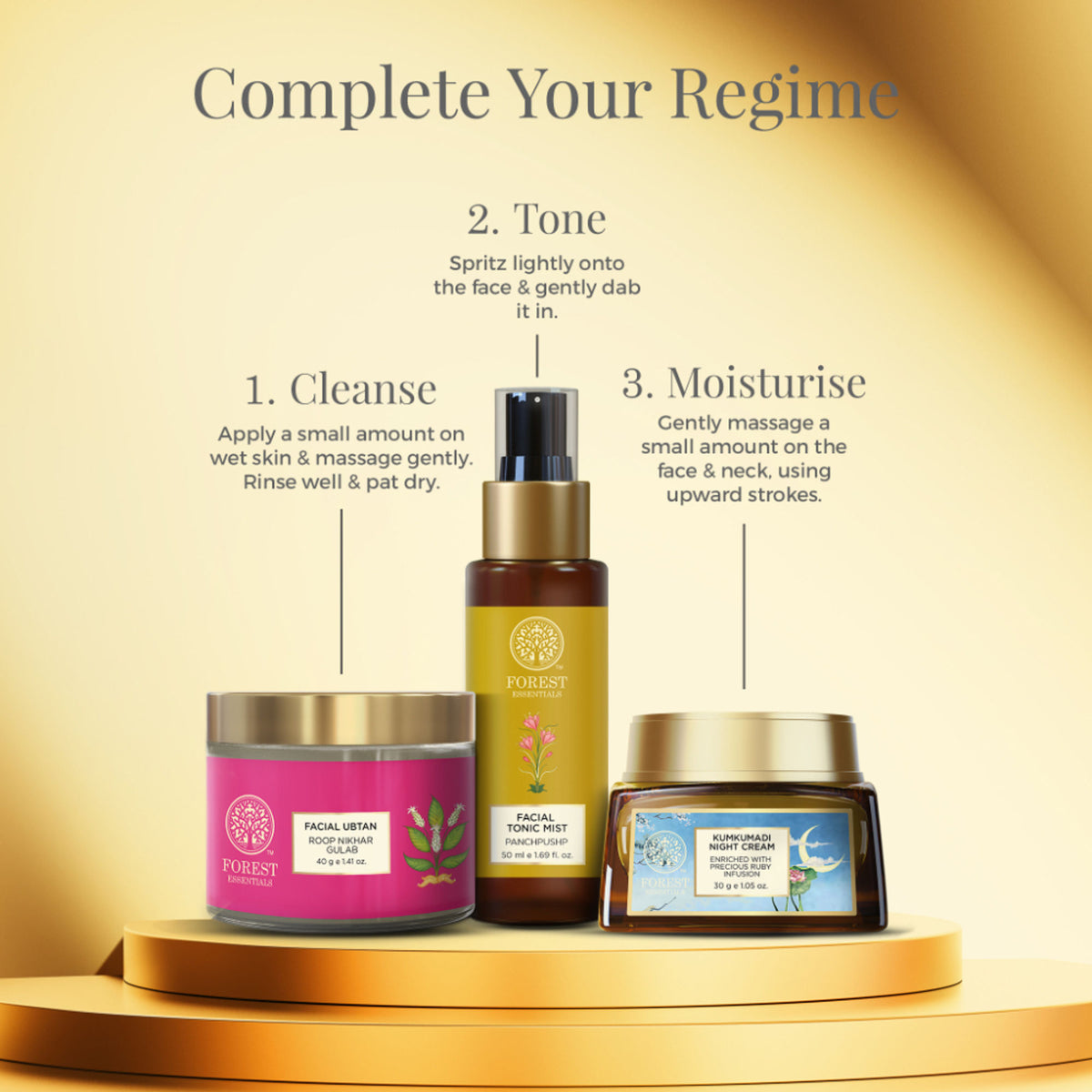 Forest Essentials Kumkumadi Night Cream with Vitamin C and Kumkumadi Tailam, creamy night face moisturizer in a jar