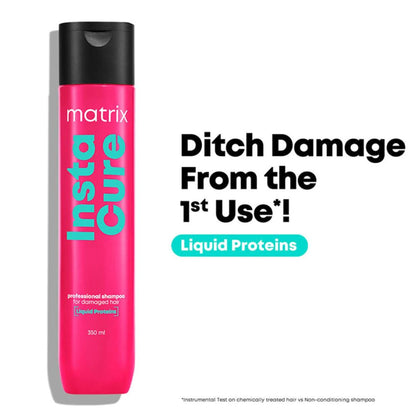 Matrix InstaCure Liquid Protein Shampoo for Damaged Hair, Reduce Split Ends, Breakage, Paraben Free