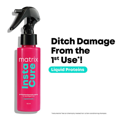 Matrix InstaCure Porosity Spray for Damaged Hair, Reduced Split Ends & Breakage, For All Hair Type