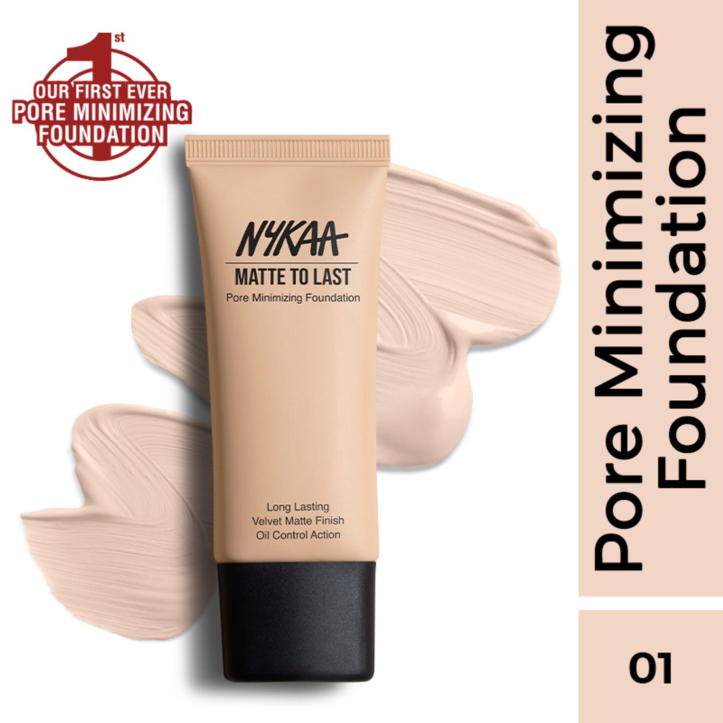 Nykaa Cosmetics Matte To Last Pore Minimizing Foundation - 01N Light