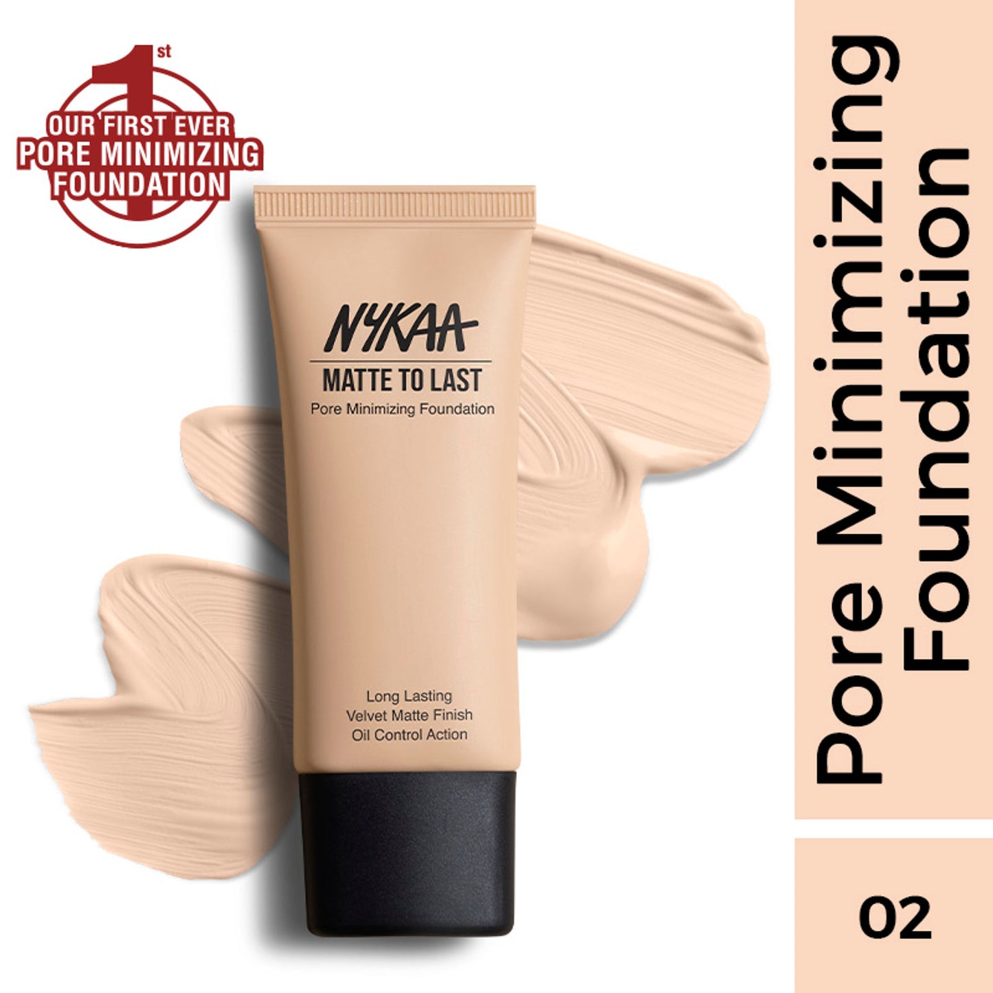 Nykaa Cosmetics Matte To Last Pore Minimizing Foundation - 02Y Light