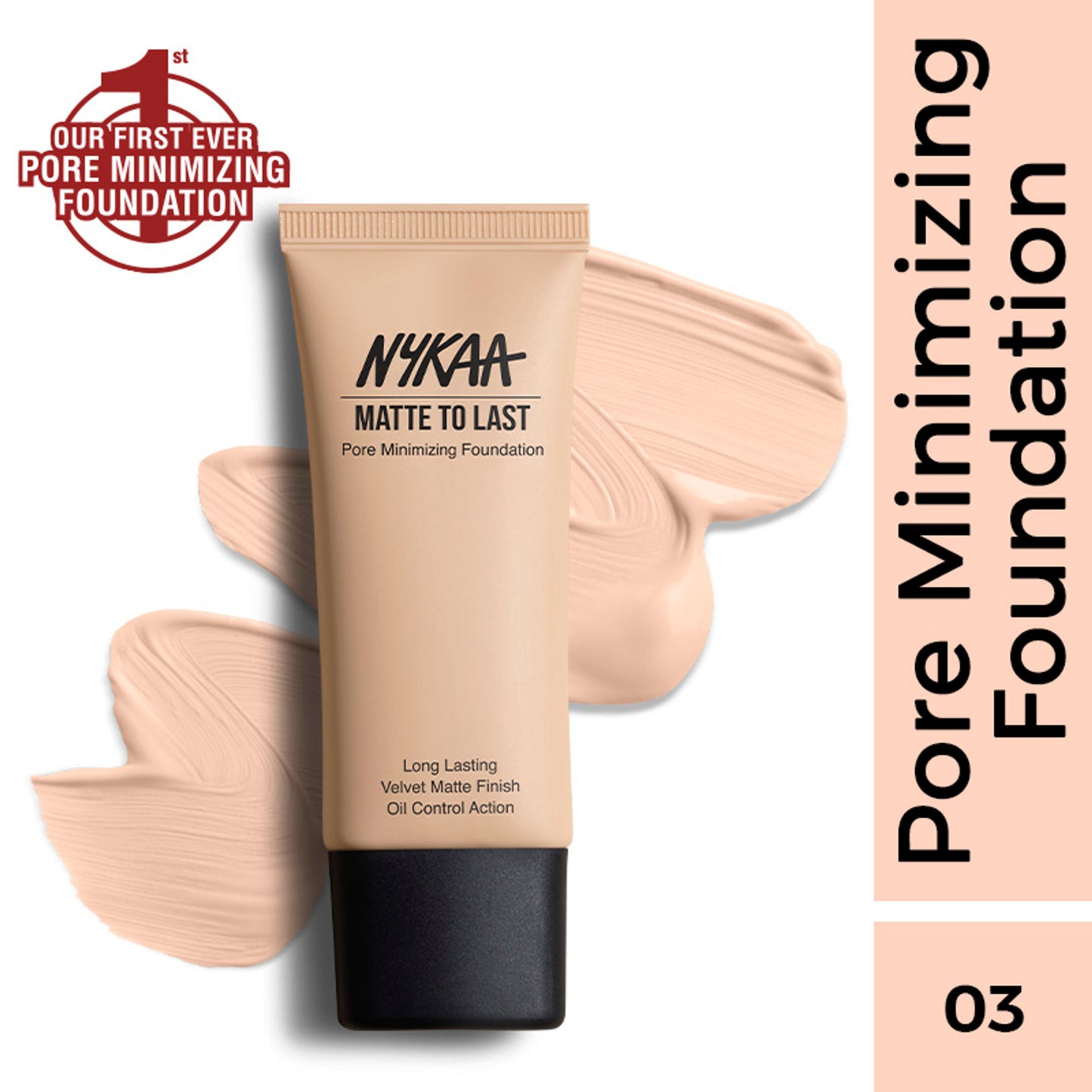 Nykaa Cosmetics Matte To Last Pore Minimizing Foundation - 03P Light