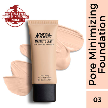 Nykaa Cosmetics Matte To Last Pore Minimizing Foundation - 03P Light