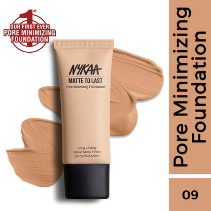 Nykaa Cosmetics Matte To Last Pore Minimizing Foundation - 09N Tan