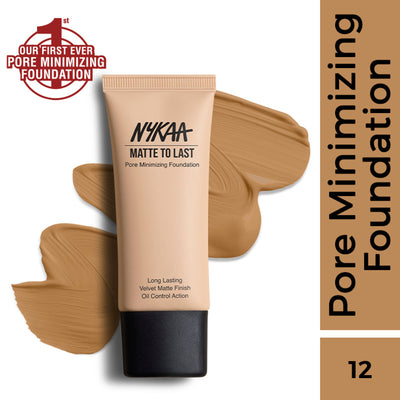 Nykaa Cosmetics Matte To Last Pore Minimizing Foundation - 12Y Tan