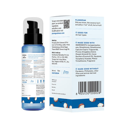 Plum Goodness Coconut & Squalane Hair Serum For Soft & Shiny Hair