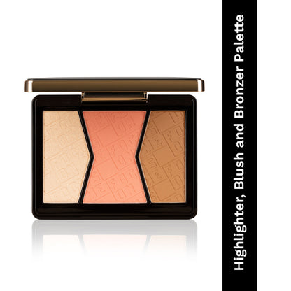 PAC Focus On Me Blush Contour Highlighter Palette - Fine Powder Formula, Seamless Blending - Light