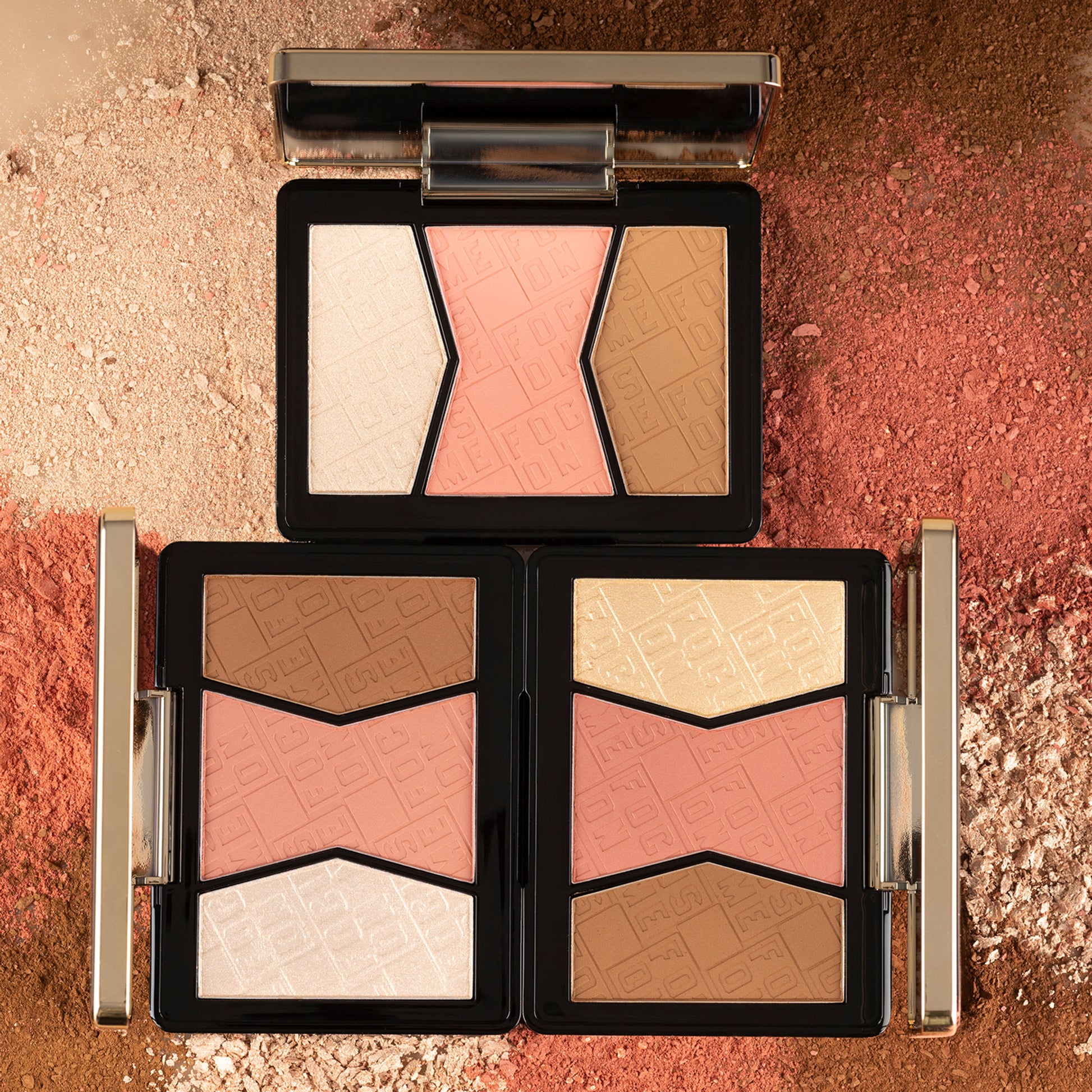 PAC Focus On Me Blush Contour Highlighter Palette - Fine Powder Formula, Seamless Blending - Light