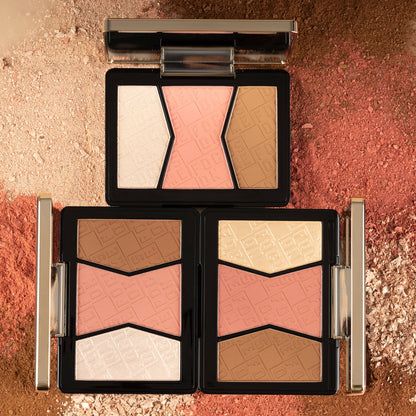 PAC Focus On Me Blush Contour Highlighter Palette - Fine Powder Formula, Seamless Blending - Light