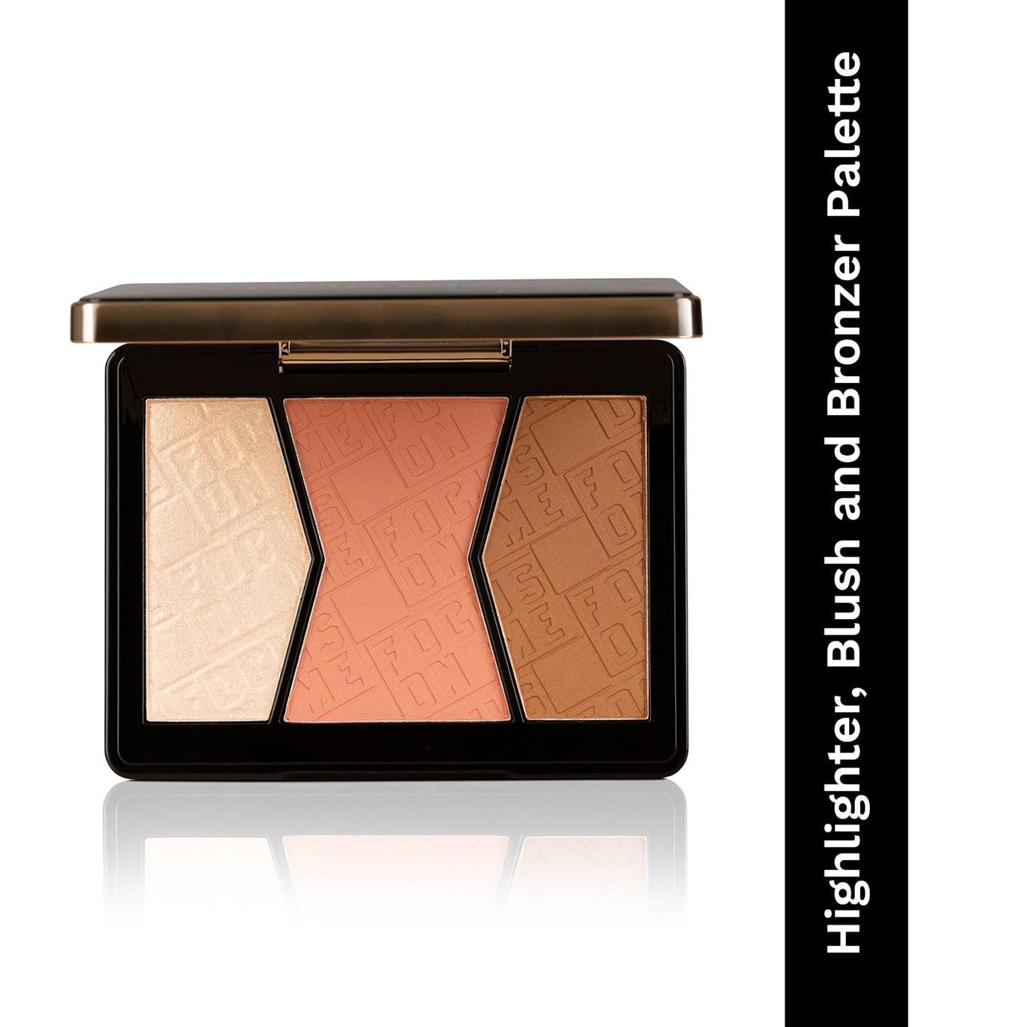 PAC Focus On Me Blush Contour Highlighter Palette - Fine Powder Formula, Seamless Blending - Medium
