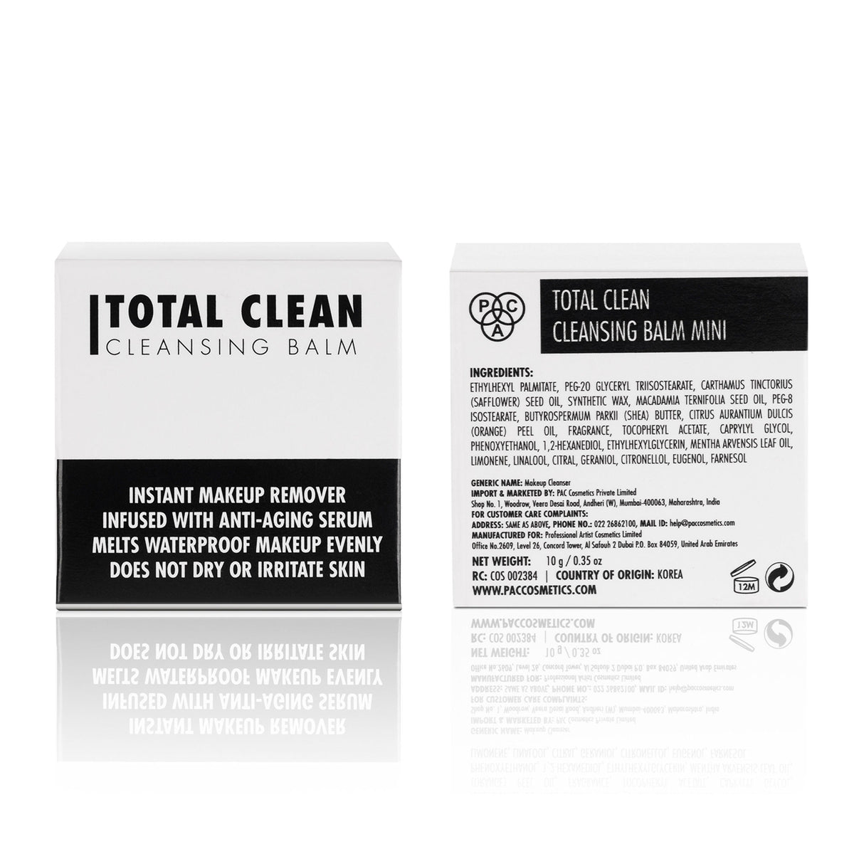 PAC Total Clean Cleansing Balm - Melts Waterproof Makeup Instantly, Non Drying & Non Irritating