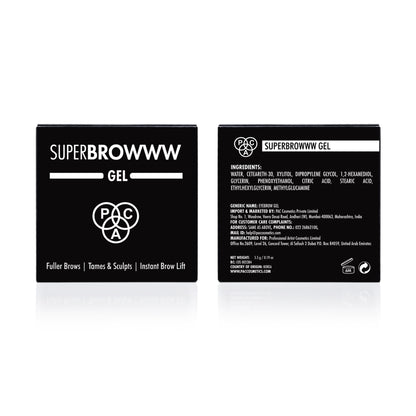 PAC Superbrowww Gel - Tames Brows Non crusty Non-flaky Non-sticky Colorless Gel Formula