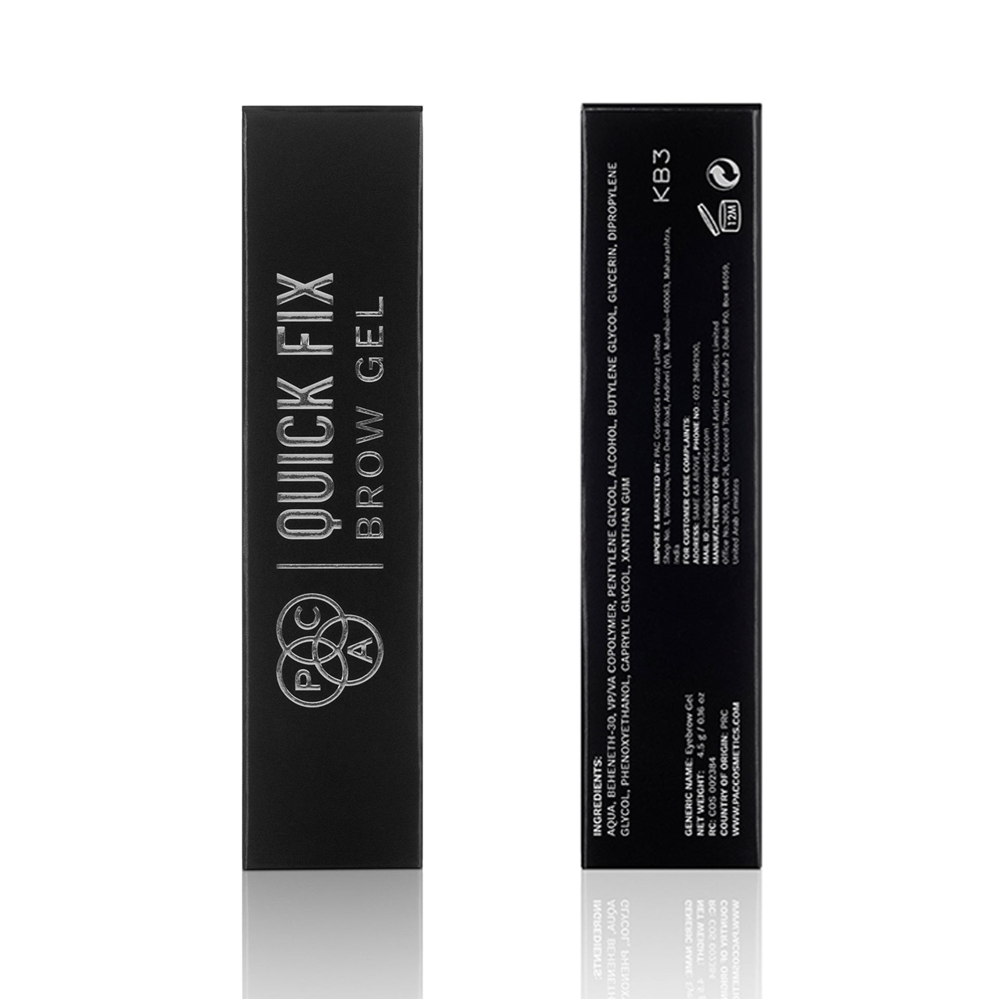 PAC Quick Fix Brow Gel - Fast Drying, Non Sticky Clear Eyebrow Gel, Strong-Hold & Waterproof