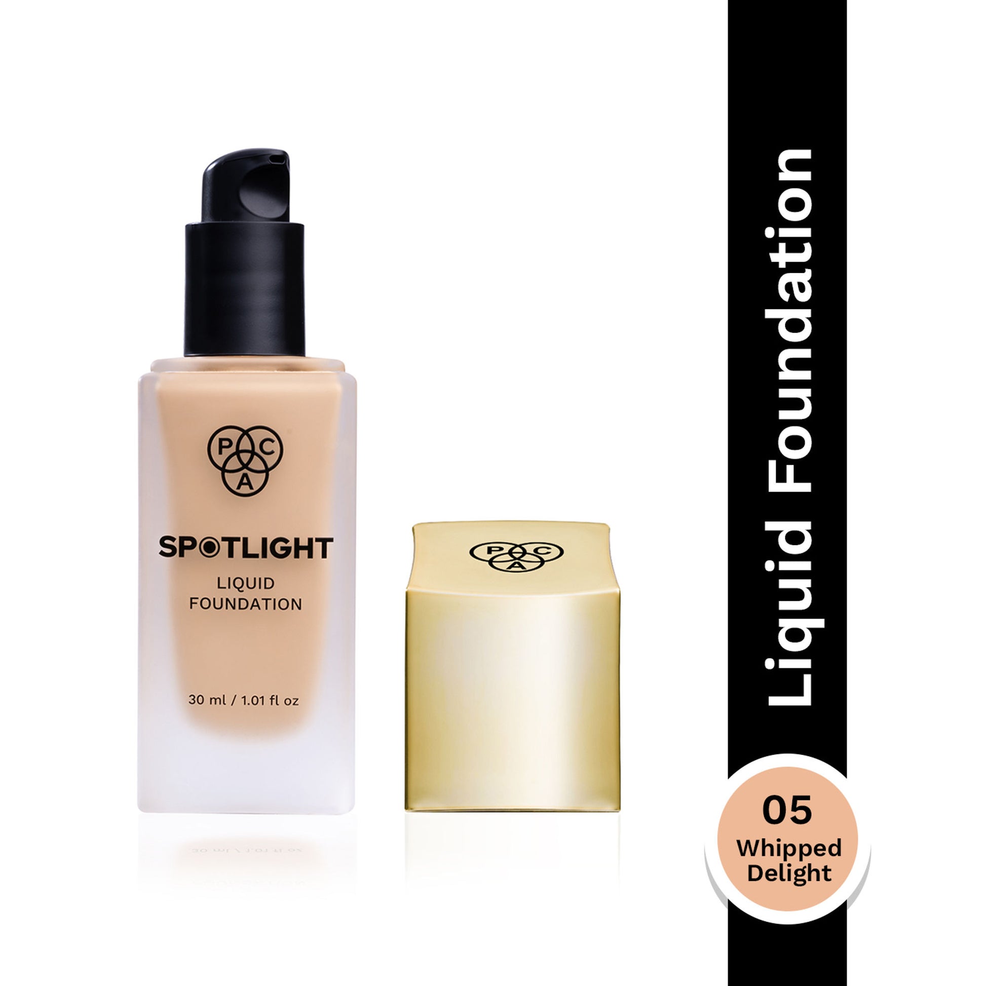 PAC Spotlight Liquid Foundation - Full Coverage Longlasting Waterproof Formula - 05 Whipped Delight