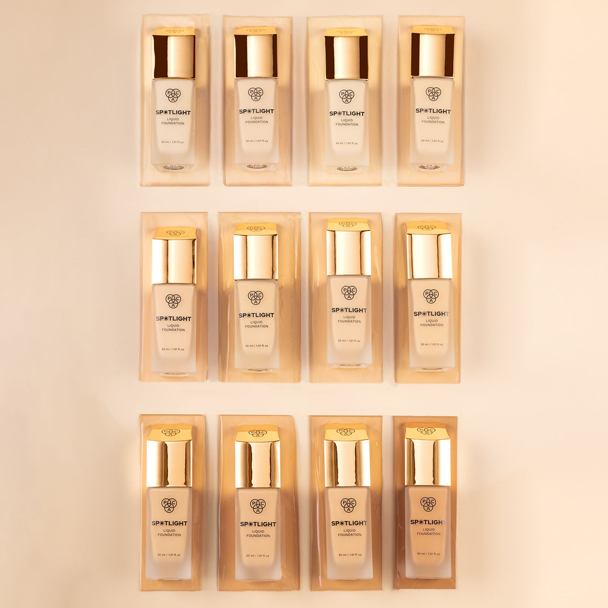 PAC Spotlight Liquid Foundation - Full Coverage Longlasting Waterproof Formula - 11 Mocha Cream